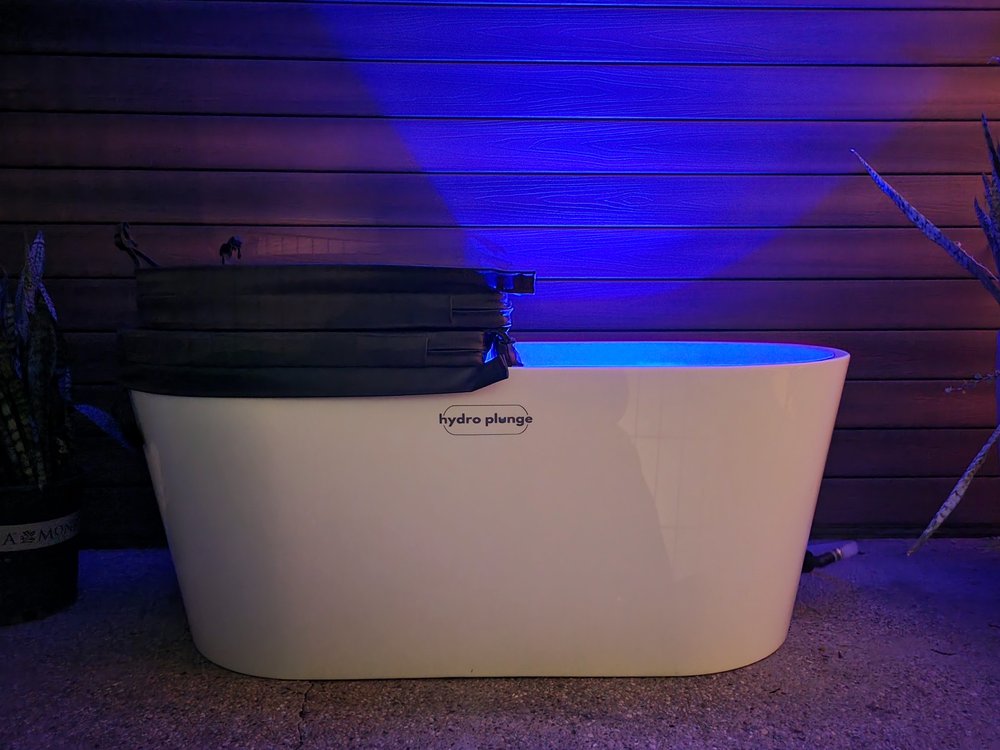 Deep acrylic hydro plunge tub for ultimate relaxation