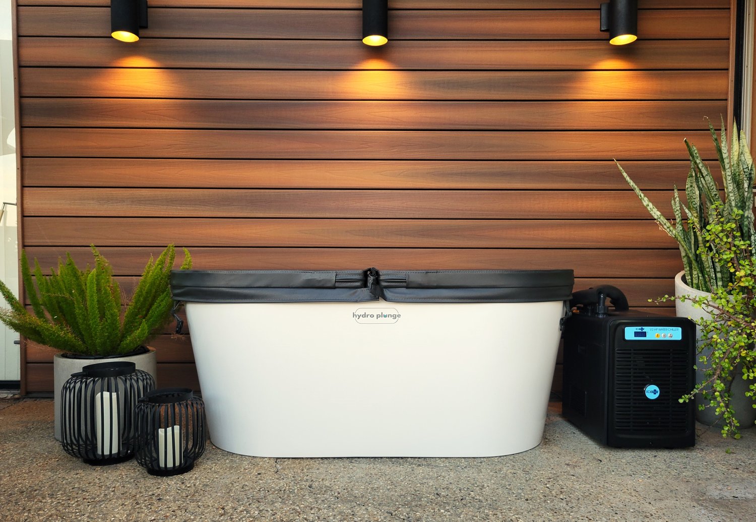Spacious luxury acrylic hydro plunge for relaxing experiences